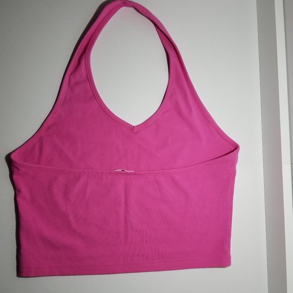 Set of two Women's Halter V Neck Sleeveless Backless Basic Crop Tops Size XXL - Picture 8 of 9